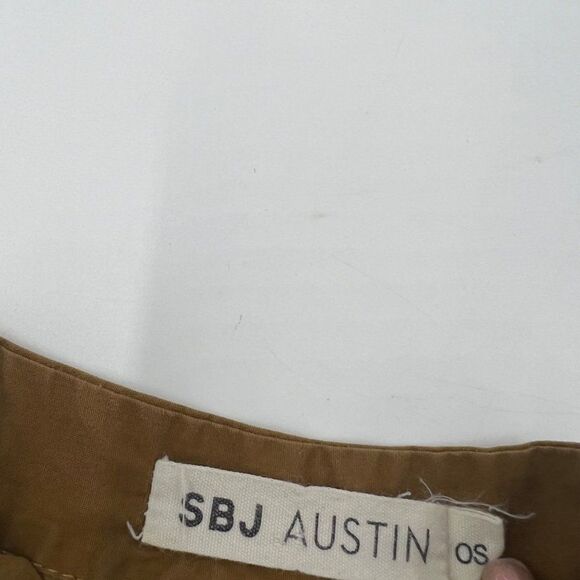 SBJ Austin One Size Brown Button Down Tunic Lagenlook Mandarin Collar Oversized - Picture 6 of 14